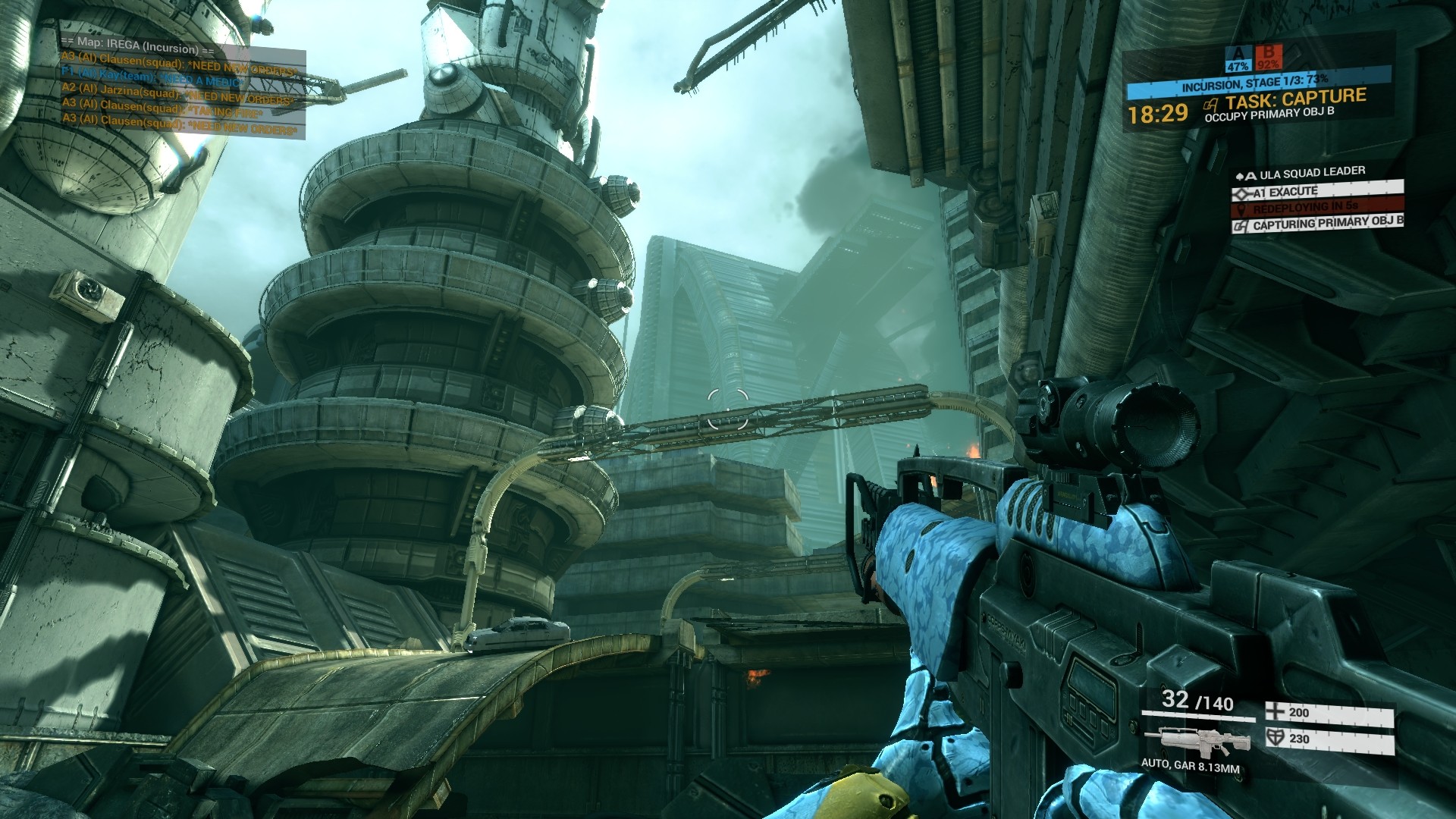 An infantry combat environment in Angels Fall First